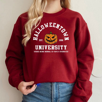 Damen Sweatshirt Halloween-Design Bequem Grau Eveloria