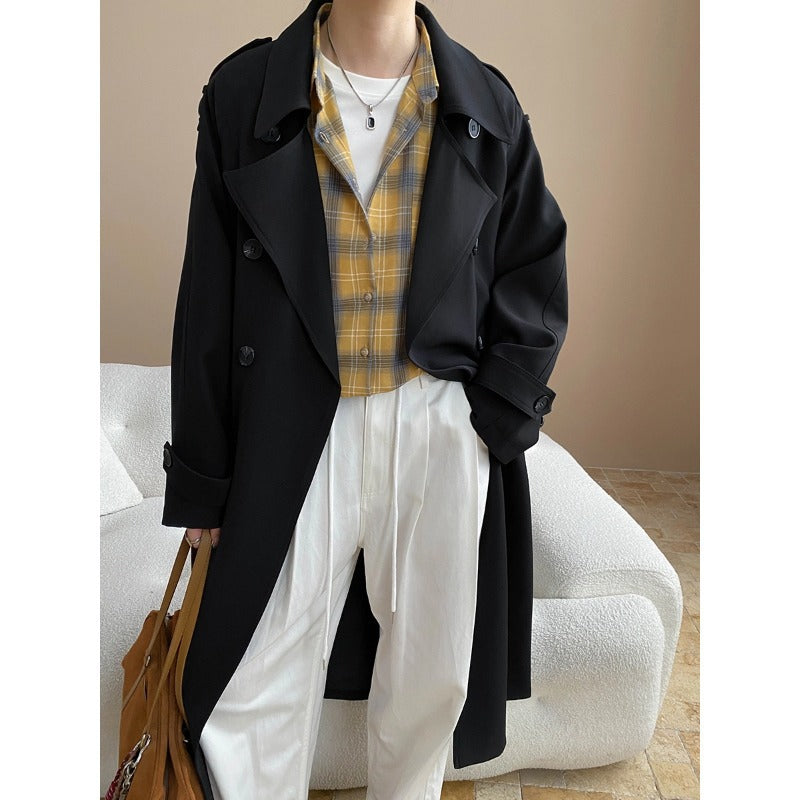 Damen Trenchcoat Elegant Vielseitig Schwarz Eveloria - Eveloria