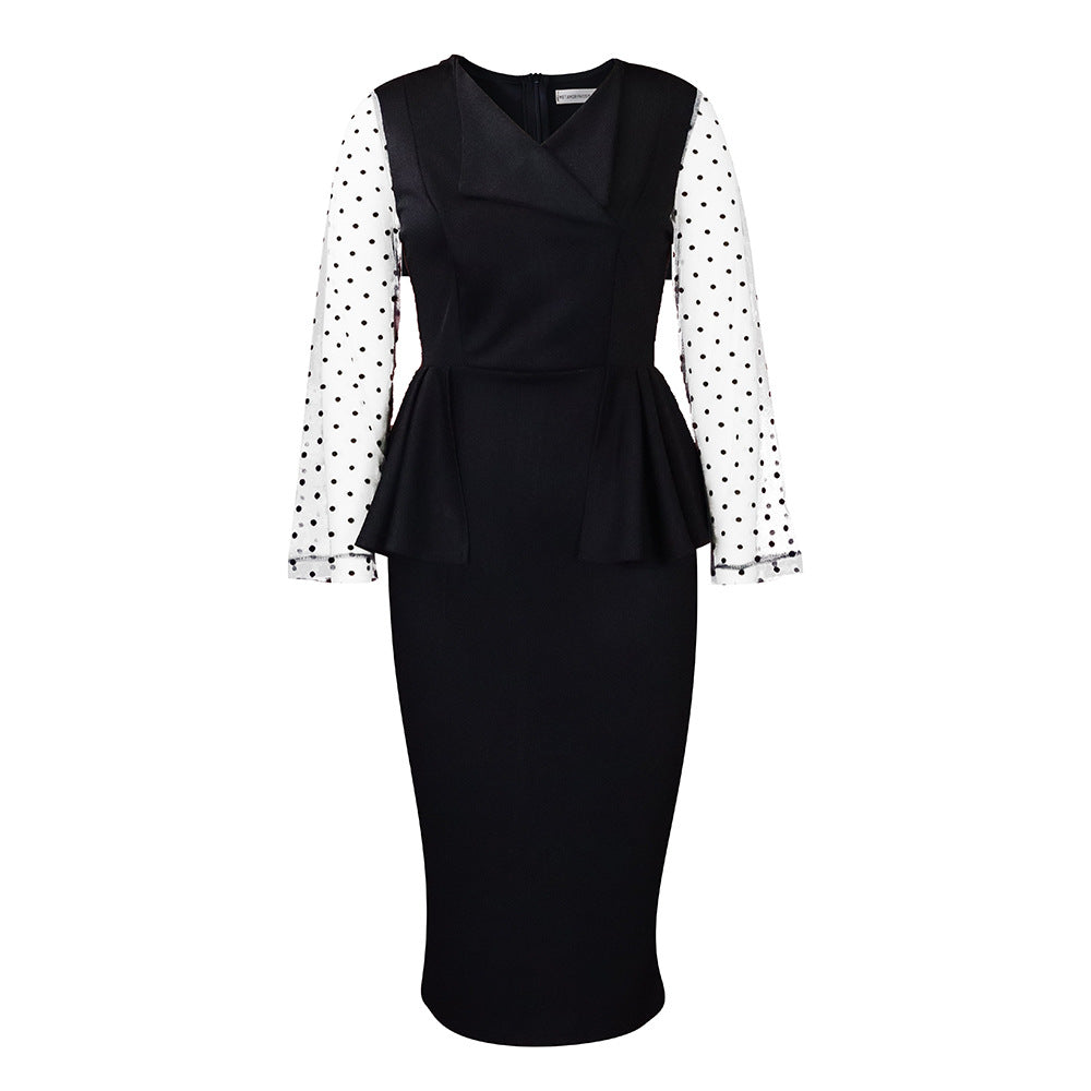Damen Business-Kleid Puffärmel Eveloria Elegantes