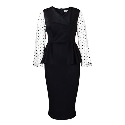 Damen Business-Kleid Puffärmel Eveloria Elegantes