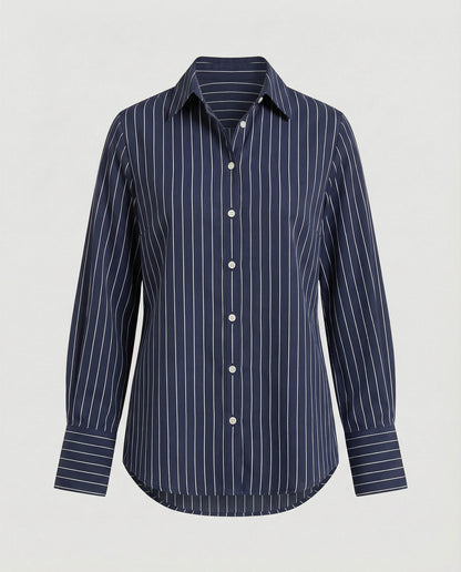 Damen Streifenbluse Moderner Schnitt