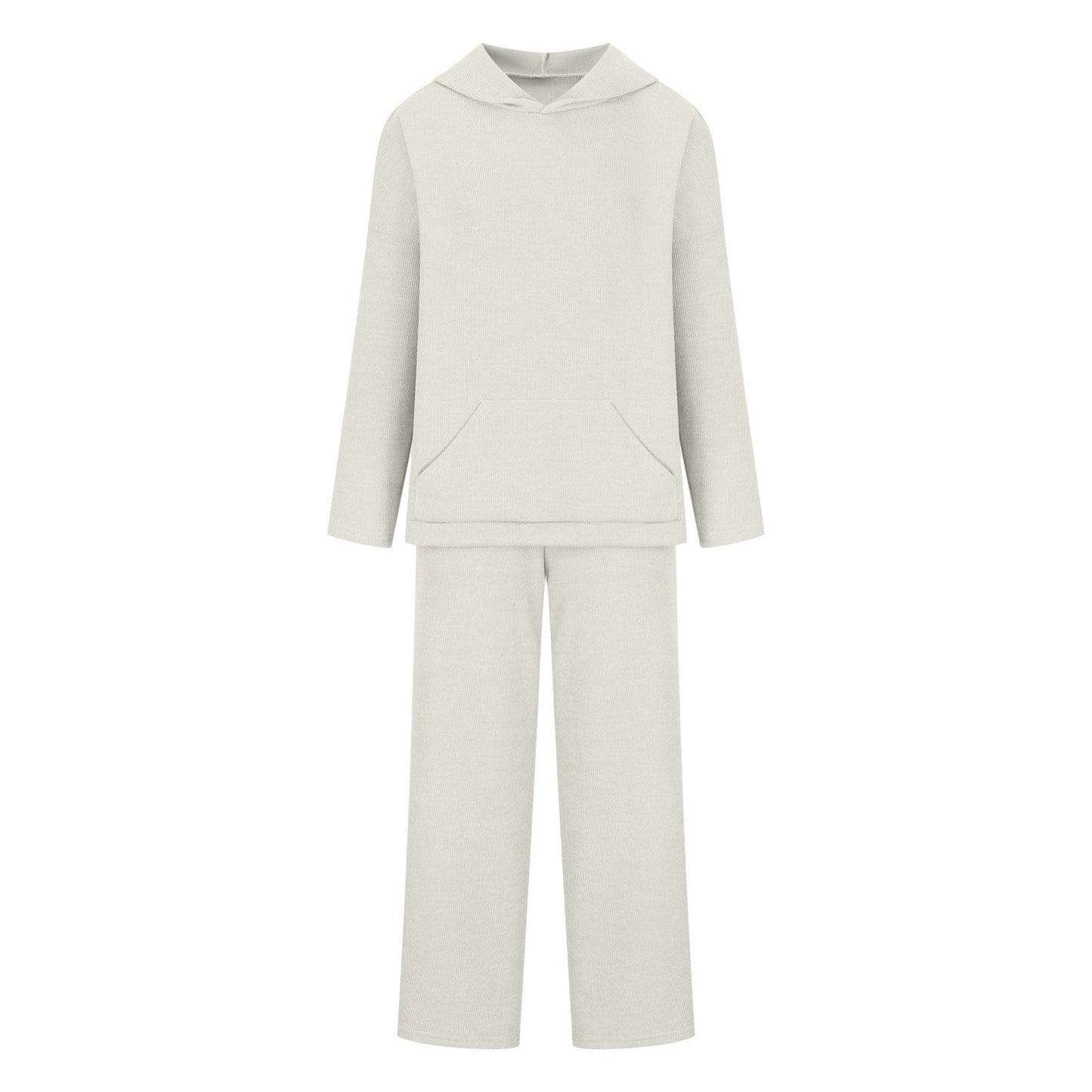 Damen Langarm Hoodie Palazzo Hosen Set Bequem Eveloria
