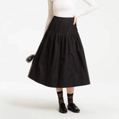 Damen Midirock Plissee Elegant Eveloria