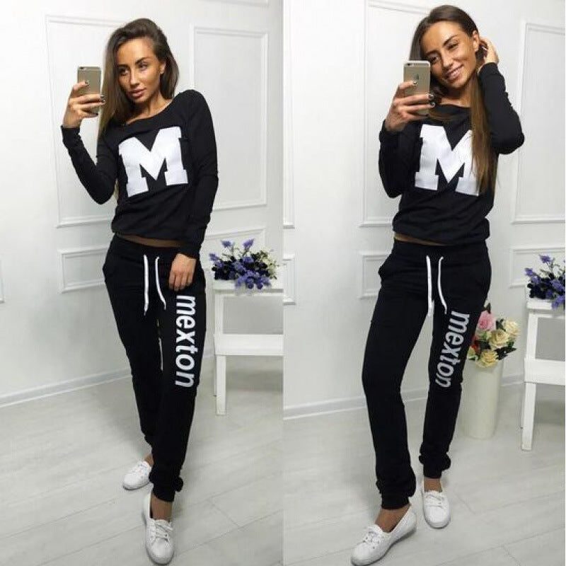 Damen Sportset Freizeit Outfit mit kreativem Aufdruck Eveloria