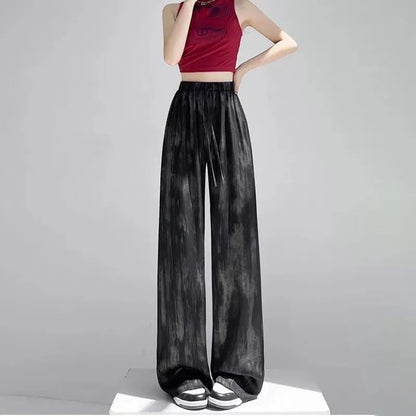 Damen Palazzo-Hose Atmungsaktives Material Elastischer Bund