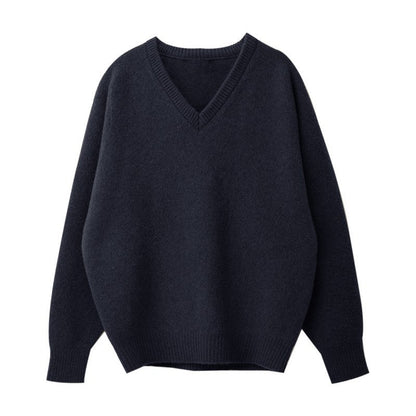 Damen Pullover V-Ausschnitt Weiches Strick Eveloria