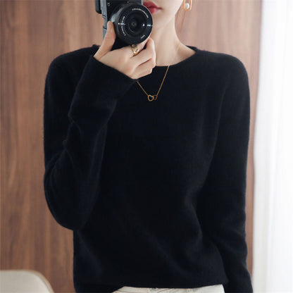 Damen Pullover Weich V-Ausschnitt Eveloria