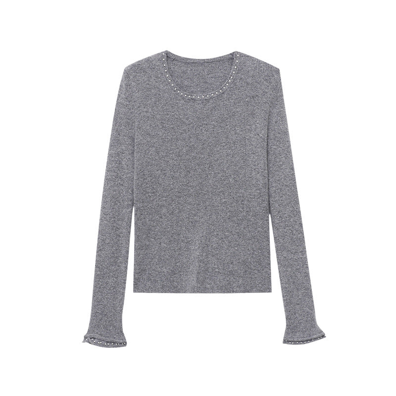 Damen Strickpullover Elegantes Design Dekorative Details Eveloria