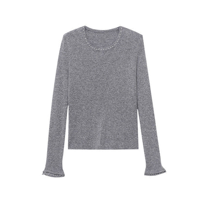 Damen Strickpullover Elegantes Design Dekorative Details Eveloria