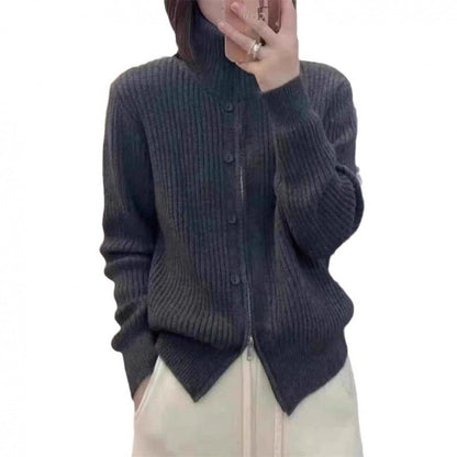 Damen Rippstrickpullover Elegantes Design Eveloria