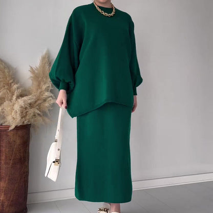Damen Maxikleid Oversized Schnitt Elegant Eveloria