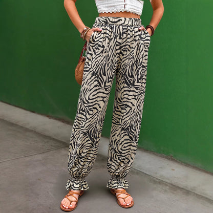 Damen Weite Stoffhose Eveloria