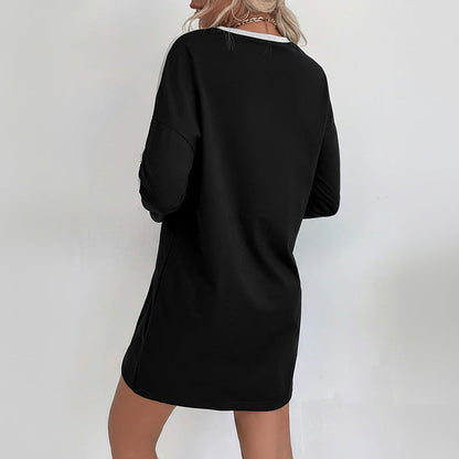 Damenkleid Spitzenverzierung Lässige Ärmel