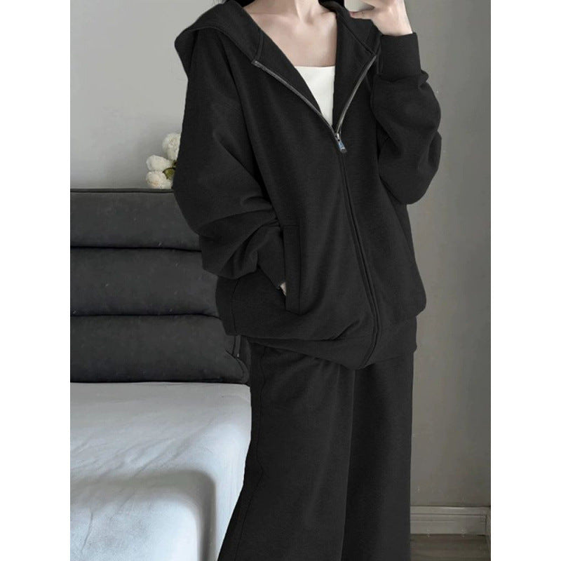 Damen Oversized Sportanzug mit Kapuze und Taschen