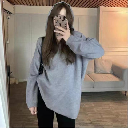 Damen Kapuzenpullover Lässig Weite Passform Elegantes Design