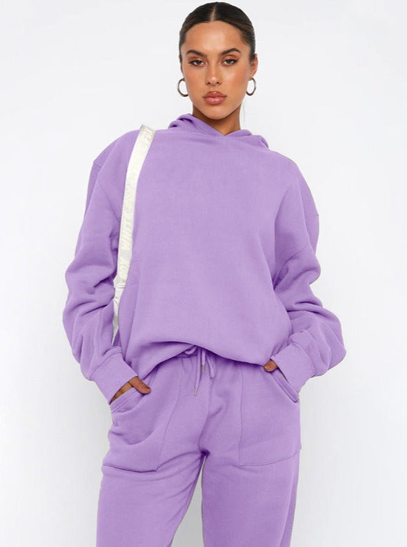 Damen Oversized Hoodie Jogger Set - Norvielle