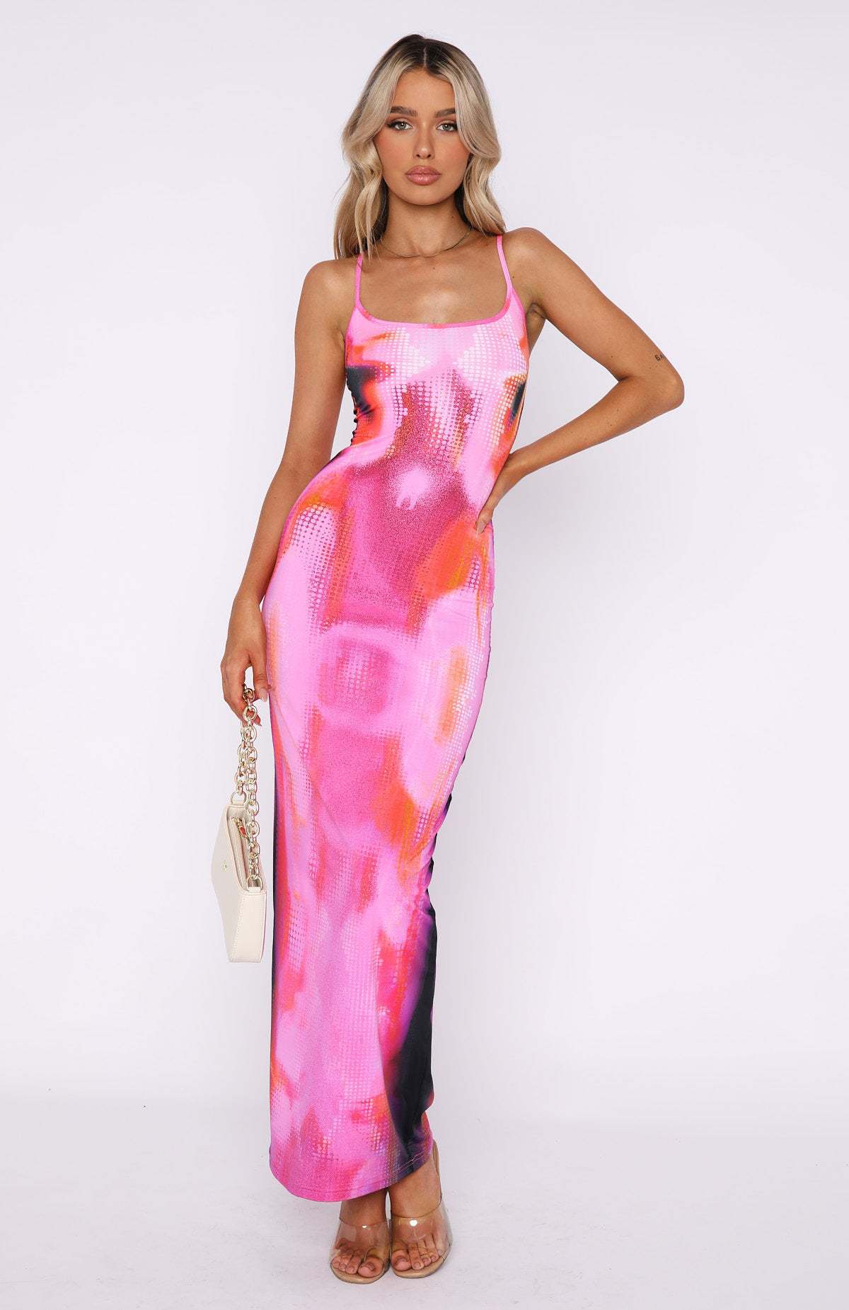 Damen Maxikleid Grafisches Design Tailliert Eveloria