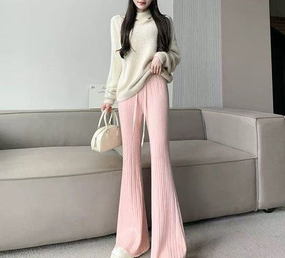 Damen Strickpullover Mit Hochschließendem Kragen Weite Passform Beige