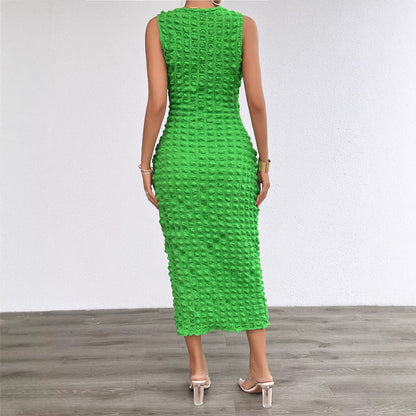 Damen Midi-Kleid Strukturiert Figurschmeichelnd Eveloria