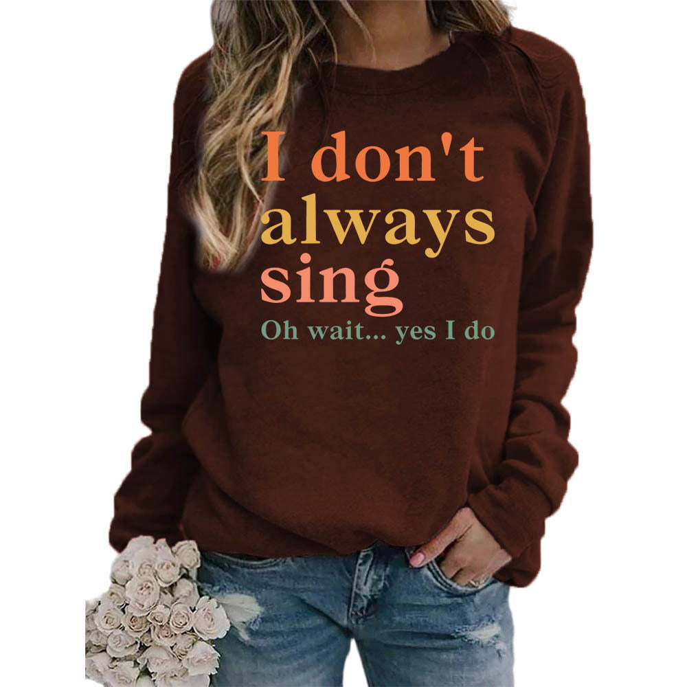 Damen Sweatshirt Bequem Mit Spruch Grau