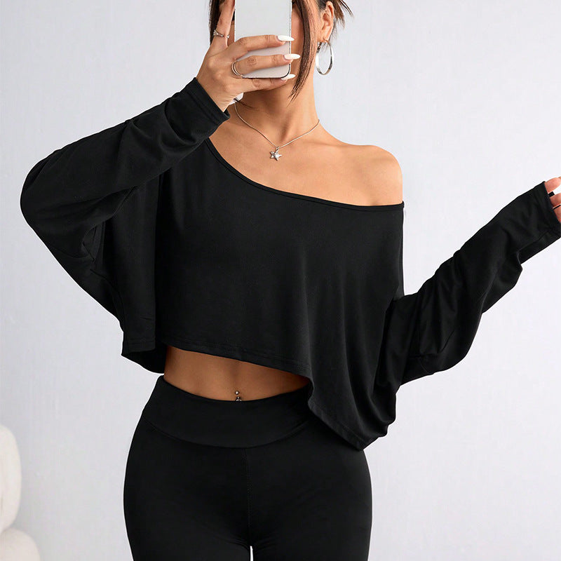 Damen Oversized Crop- Eveloria Leicht Baumwolle Weiß