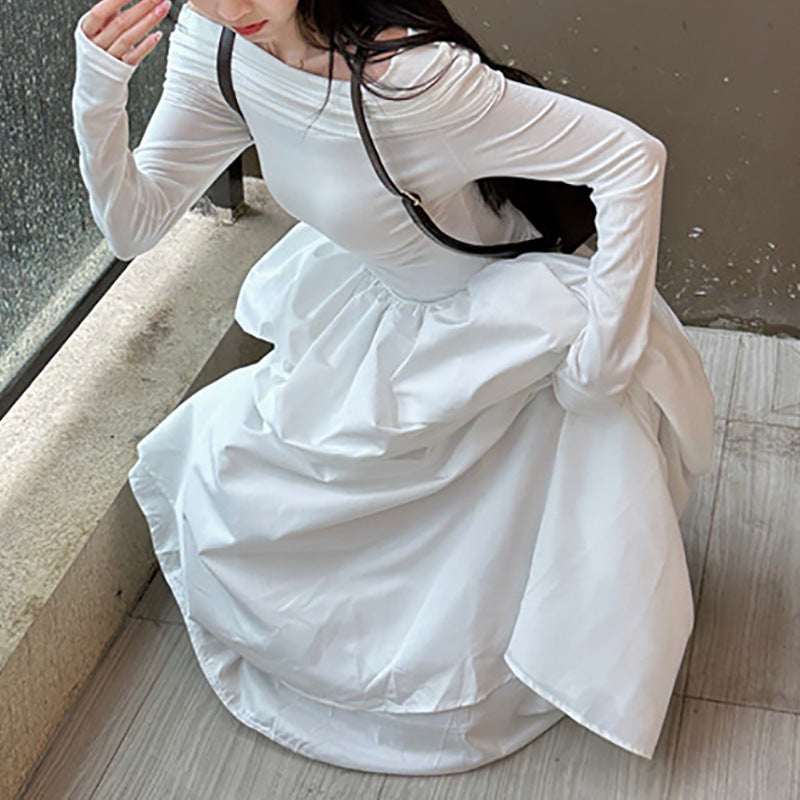 Damen Maxikleid Off-Shoulder mit Trägerdetails Elegant