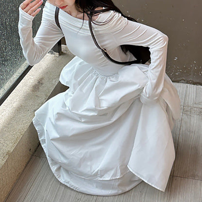 Damen Maxikleid Off-Shoulder mit Trägerdetails Elegant