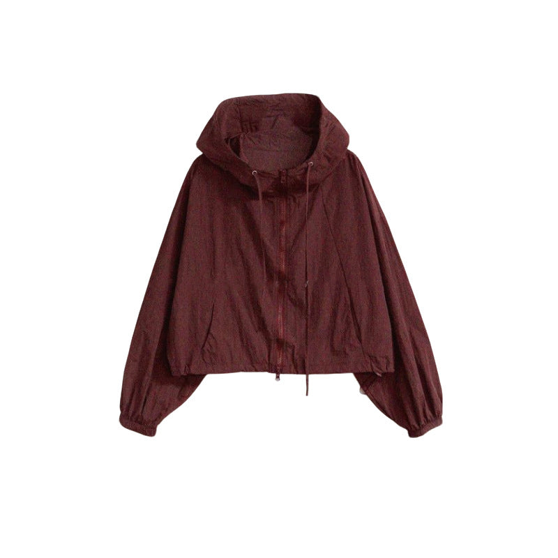 Damen Sportjacke Cropped mit Kordelzug Eveloria