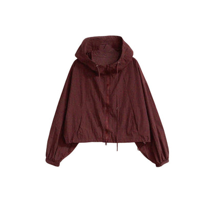Damen Sportjacke Cropped mit Kordelzug Eveloria
