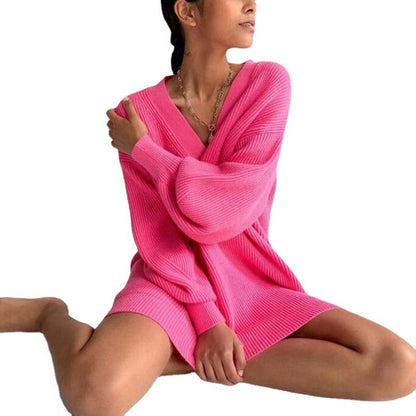 Damen Oversized Strickcardigan mit Dekorativen Knöpfen Beige