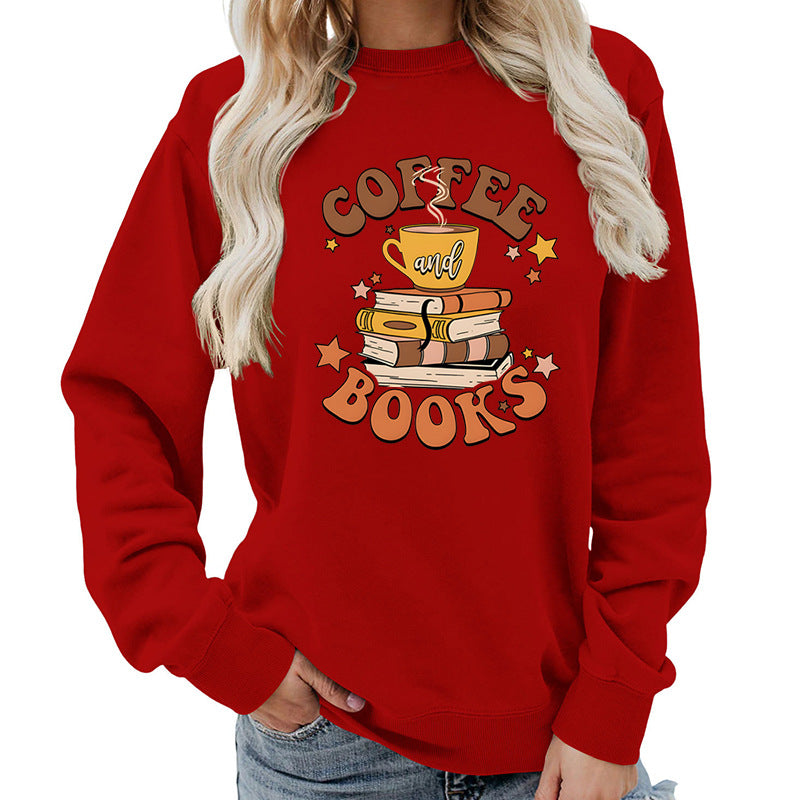 Damen Sweatshirt Kaffeebuch-Design Eveloria