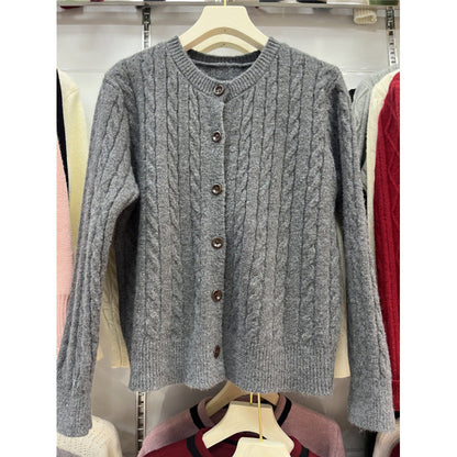 Damen Strickjacke Zopfmuster Eveloria