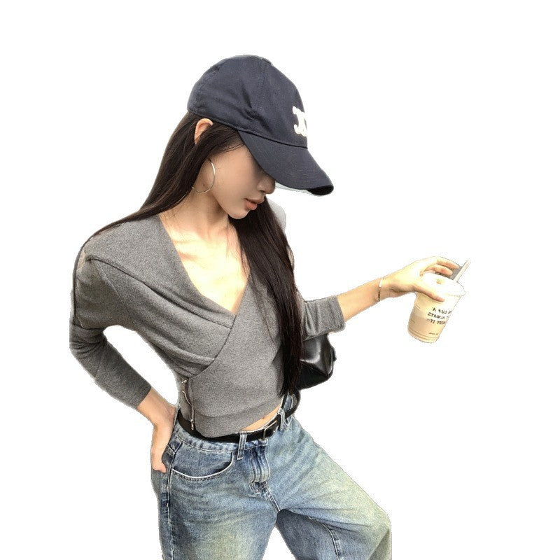 Damen Hoodie Lässig V-Ausschnitt Eveloria