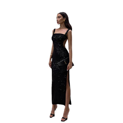 Damen Paillettenkleid Schmal Schnitt Verführerisches Design