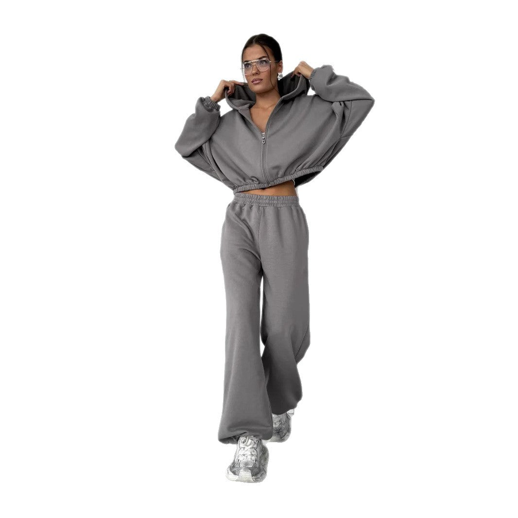 Damen Oversized Freizeitanzug mit Sweatpants Bequem