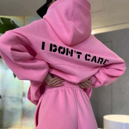 Damen Oversized Hoodie mit Schriftzug hinten Schwarz Eveloria - Eveloria