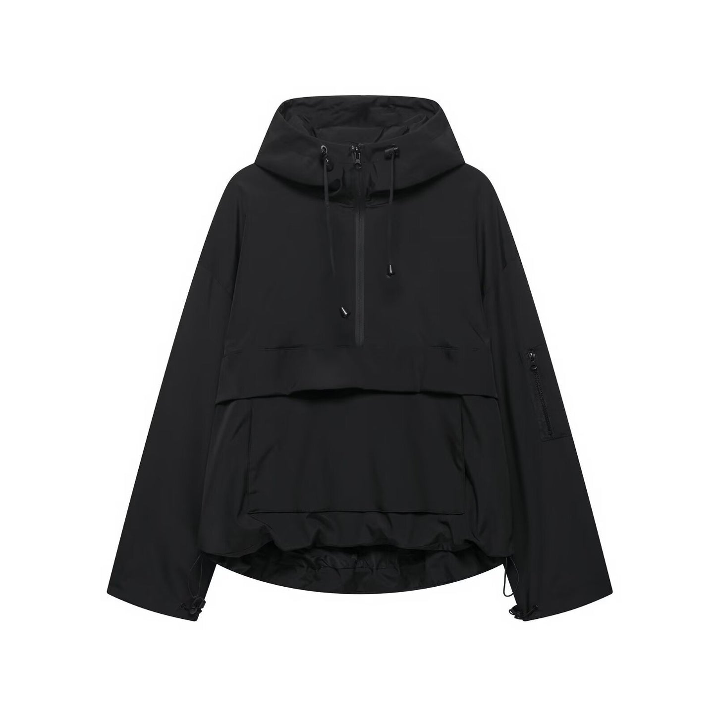 Damen Windjacke Funktionale Kapuzenjacke mit Kängurutasche