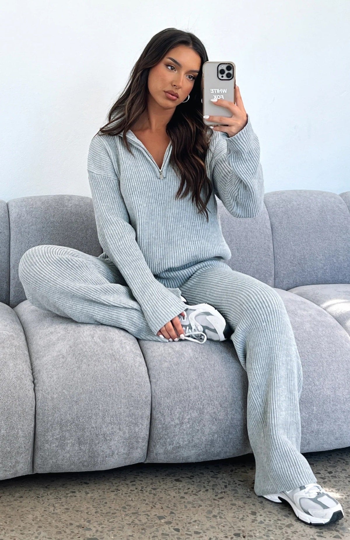 Damen Sportpullover Stehkragen Reißverschluss Eveloria