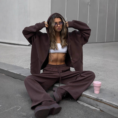 Damen Loungewear-Set mit Kapuzenpullover und Hose