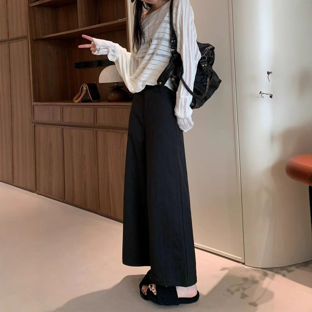 Damen High-Waist-Hose Weit Bein Eveloria