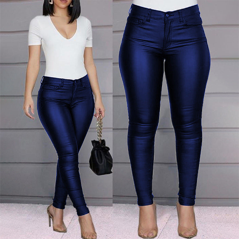 Damen High-Waist-Hose Figurbetont Eveloria