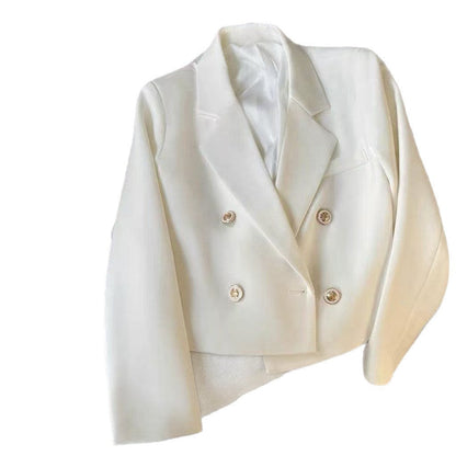 Damen Blazer Kurz Dekorative Knöpfe Eveloria