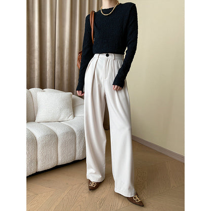 Damen High-Waist Hose Bequem Elegant