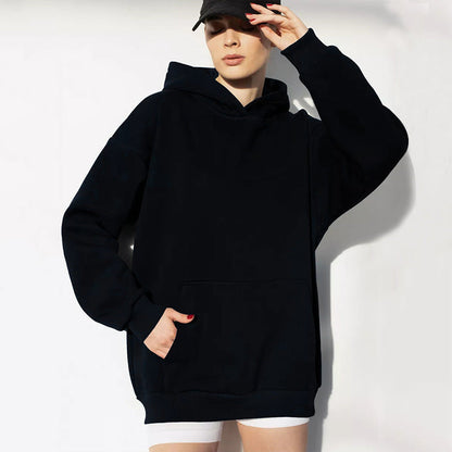 Damen Oversize Kapuzenpullover Baumwollmix Eveloria