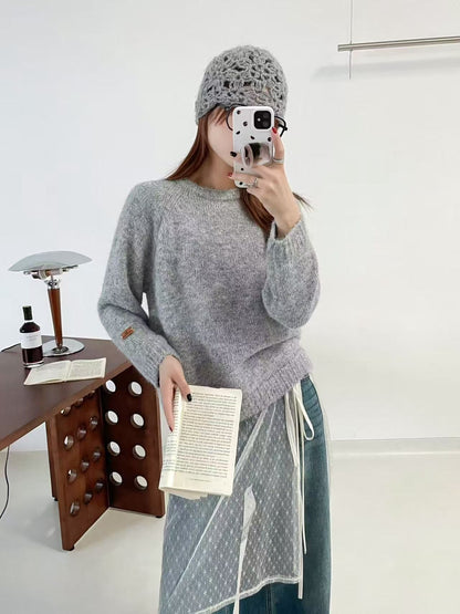 Damen Strickpullover Weich Lässiger Schnitt Eveloria