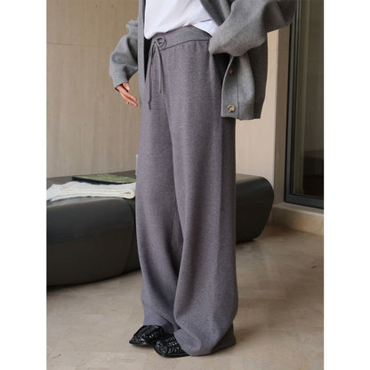Damen Palazzo-Hose Elastischer Bund Hochtailliert Schwarz Eveloria - Eveloria
