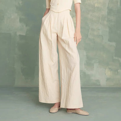 Damen Plisseehose Weit Evelyn - Eveloria