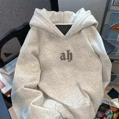 Damen Pullover mit Kapuze und Schriftzug