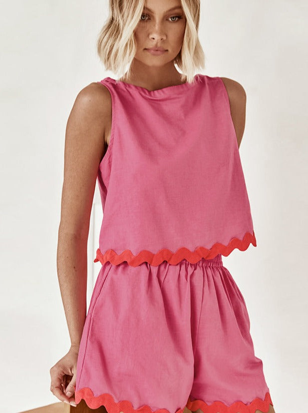 Damen Tanktop und Shorts Set Lässig