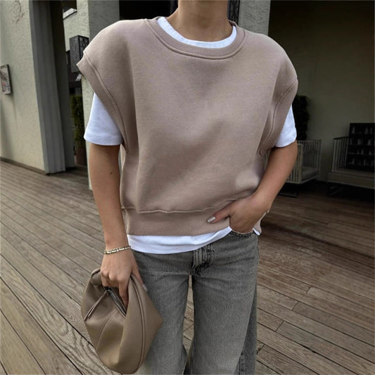 Damen Oversized Sweatshirt Breite Ärmel Hoher Bund Eveloria - Eveloria